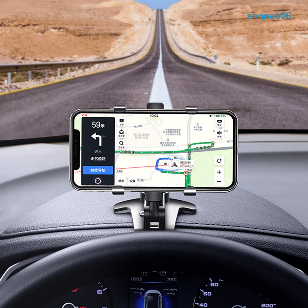 Giá Đỡ Điện Thoại Di Động Gắn Kính Chiếu Hậu Ô Tô Xoay 360 Độ