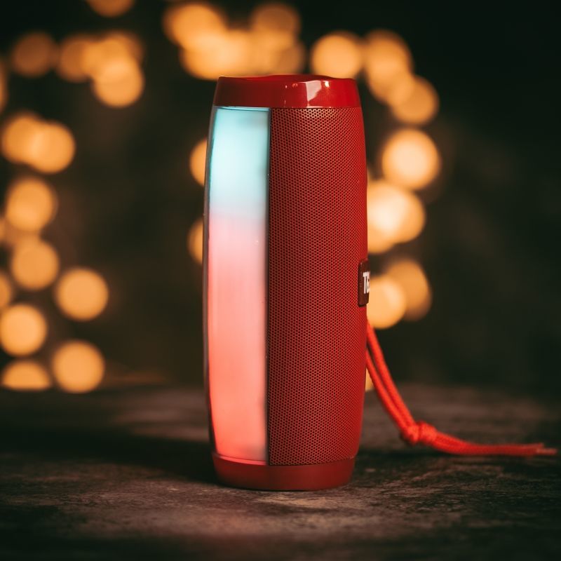 Wireless Bluetooth Speaker Large Volume Extra Bass Outdoor Household Portable Handheld Colorful Light Card Small Speaker