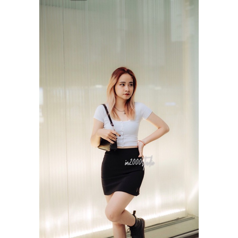 [Size XS-S-M-L-XL-XXL-3XL] Chân váy ngắn xẻ tà IN2000CLOTHING