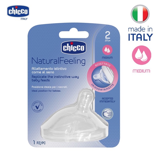 Núm ti thay thế bình sữa Natural Feeling Chicco