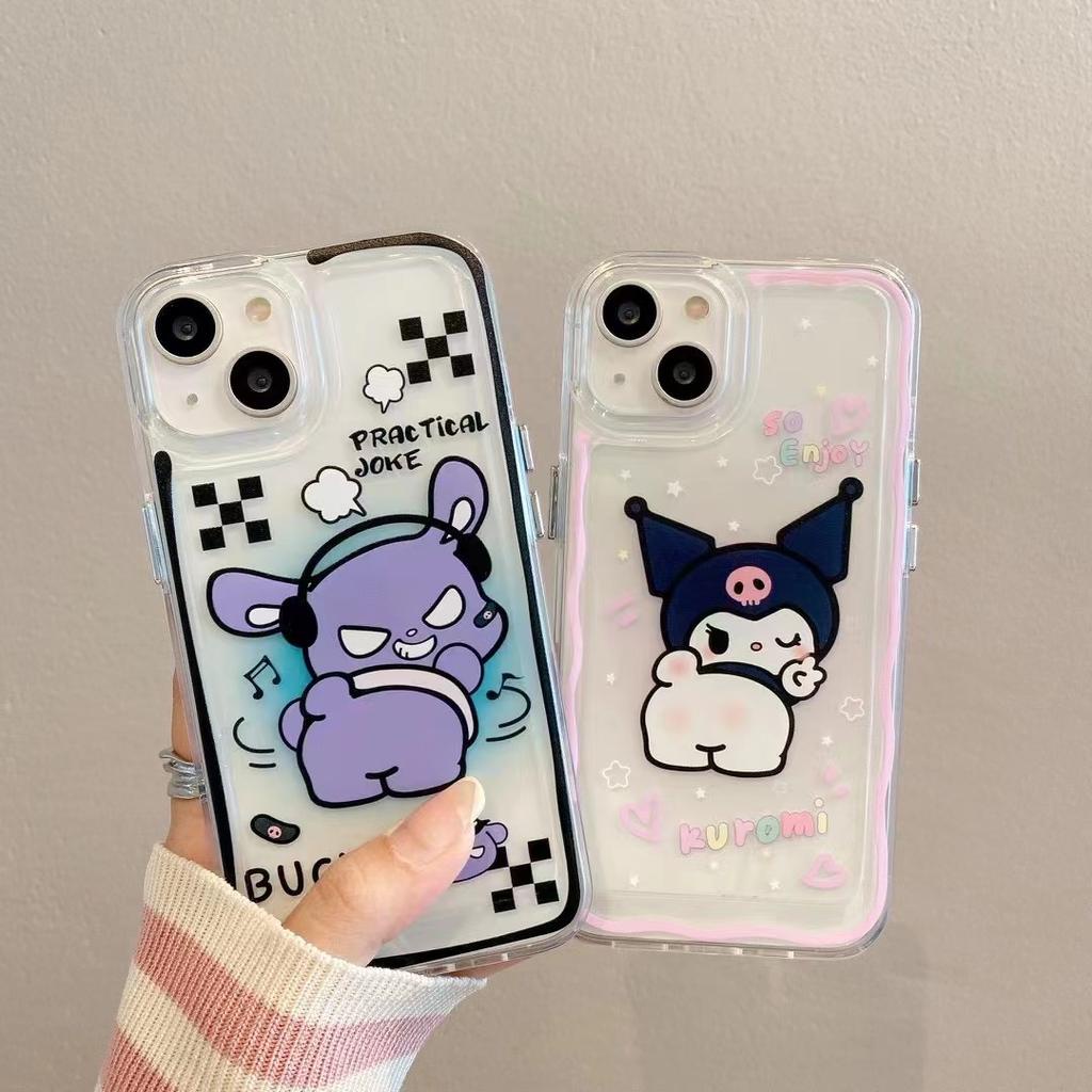 Ốp Điện Thoại Trong Suốt Họa Tiết Hoạt Hình Kulomi Cho iphone 14 Pro Max Plus 13 11 12 7Plus X XR XS Max 7 8 SE 2020