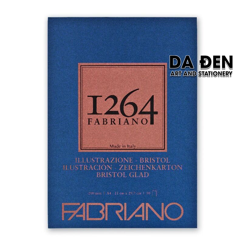 [DA ĐEN] Sổ Fabriano 1264 Bristol A4 200g/m²