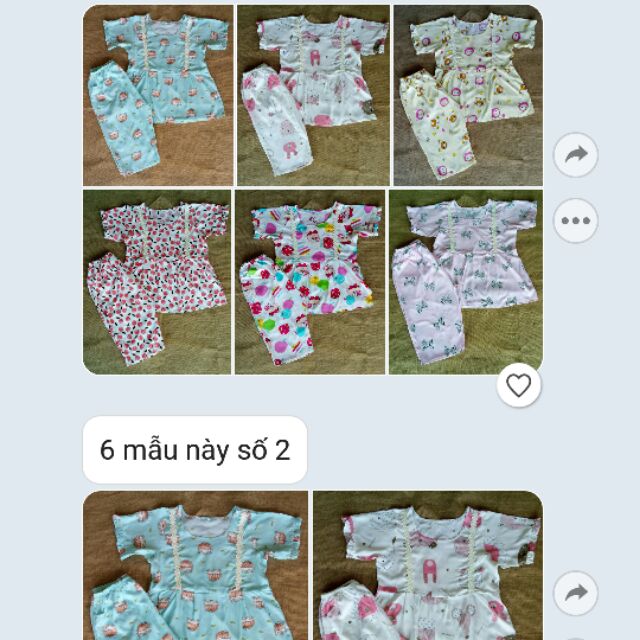Combo 10 bộ bé gái