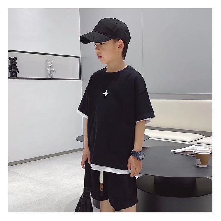 Áo Thun Nam Ngắn Tay Cổ Tròn Thời Trang Hàn Quốc Mới