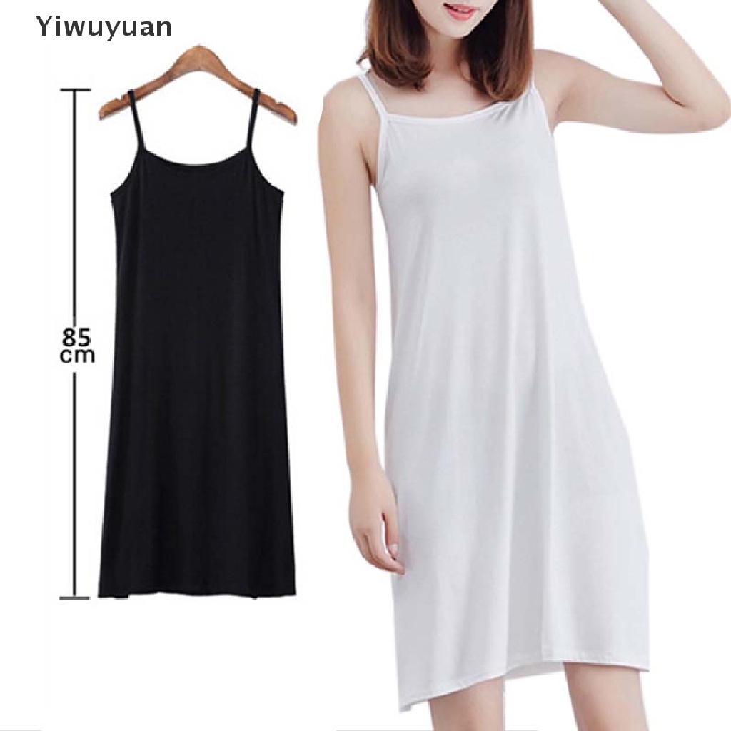 Đầm Dây Mảnh Mini Hai Dây Màu Trơn Cho Nữ Giảm Giá &lt; Yiwuyuan &gt;