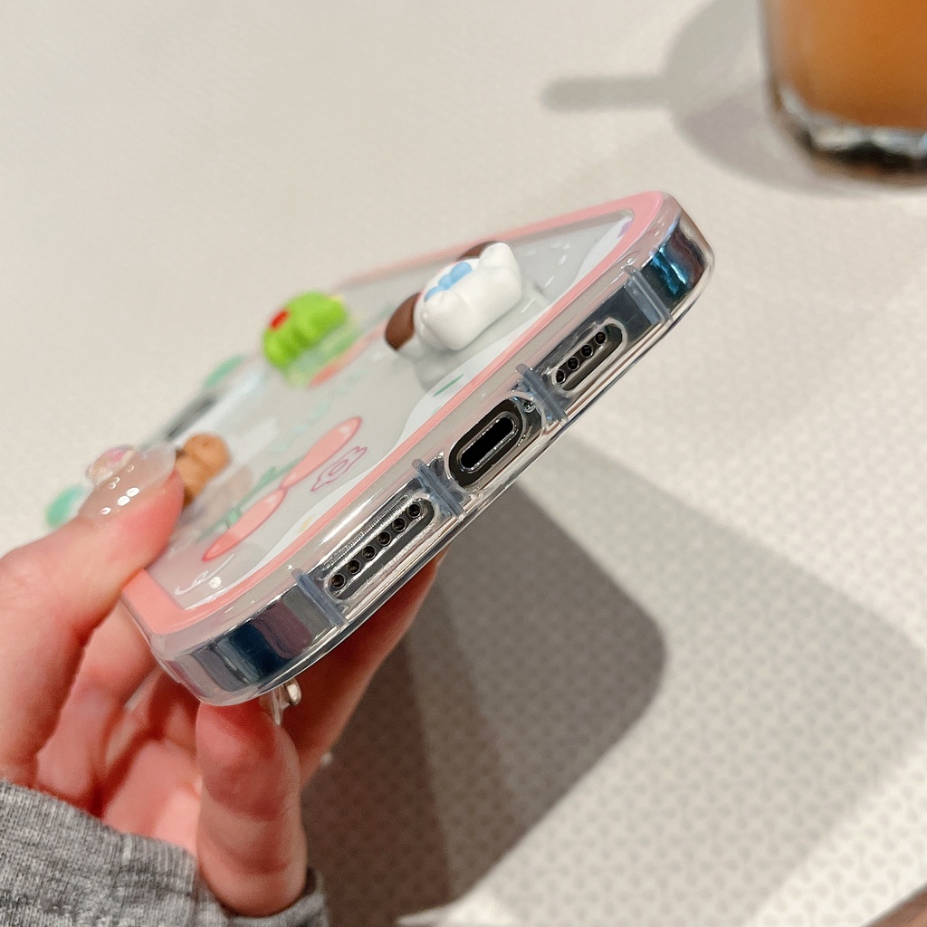 Ốp Điện Thoại TPU Dẻo Trong Suốt Họa Tiết Hoạt Hình Tai Chó 3D Dễ Thương Cho iphone 13 12 11 Pro XS Max XR