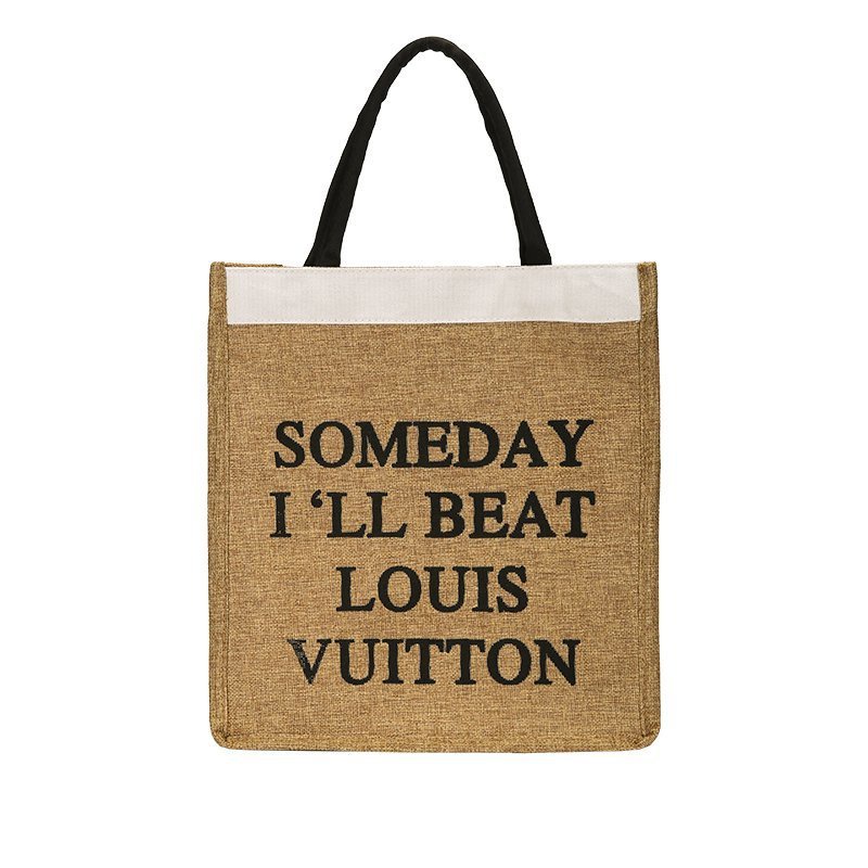 Túi Xách Tote Vải Lanh Kích Cỡ Lớn Phong Cách Thời Trang Hàn Quốc 2022 Cho Nữ