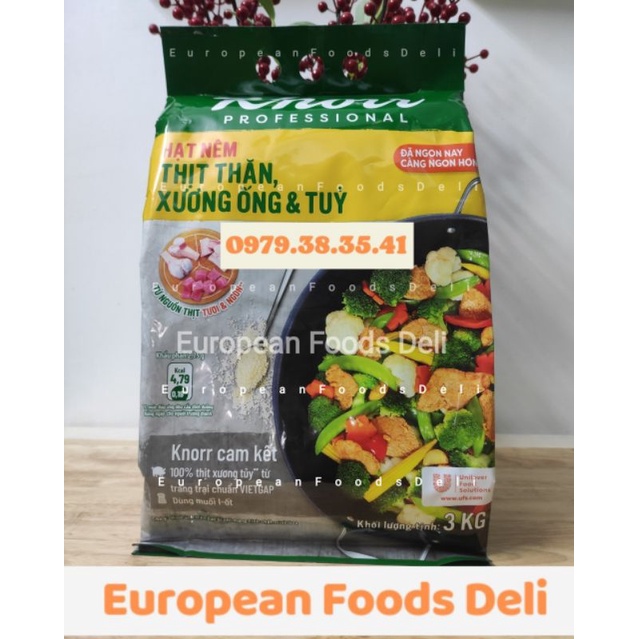 Gia Vị Súp Nền Thịt Bò Knorr Unilever Beef Broth Base hộp 1.5KG