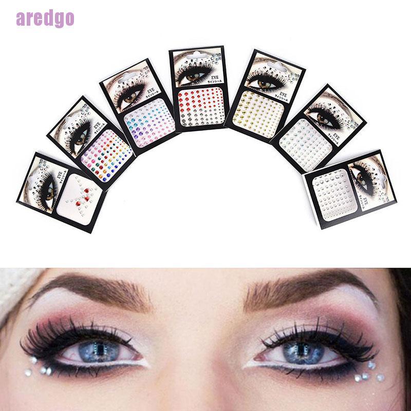 (Hàng Mới Về) Nhãn Dán Kim Cương Giả Lấp Lánh Trang Điểm Mắt Thời Trang