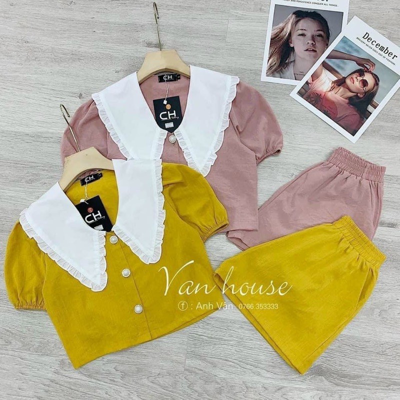 [Mã FAGREEN245 giảm 10% tối đa 30K đơn 99K] set bộ đũi cộc cổ bèo bản to | BigBuy360 - bigbuy360.vn