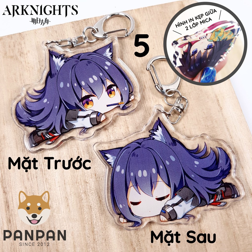 Móc khóa Anime DELUXE Arknights Nằm 2 MẶT KHÁC NHAU (6cm)