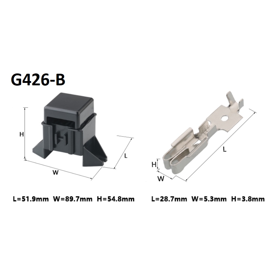 G426-Hộp 6 cầu chì kim vừa màu đen 2062