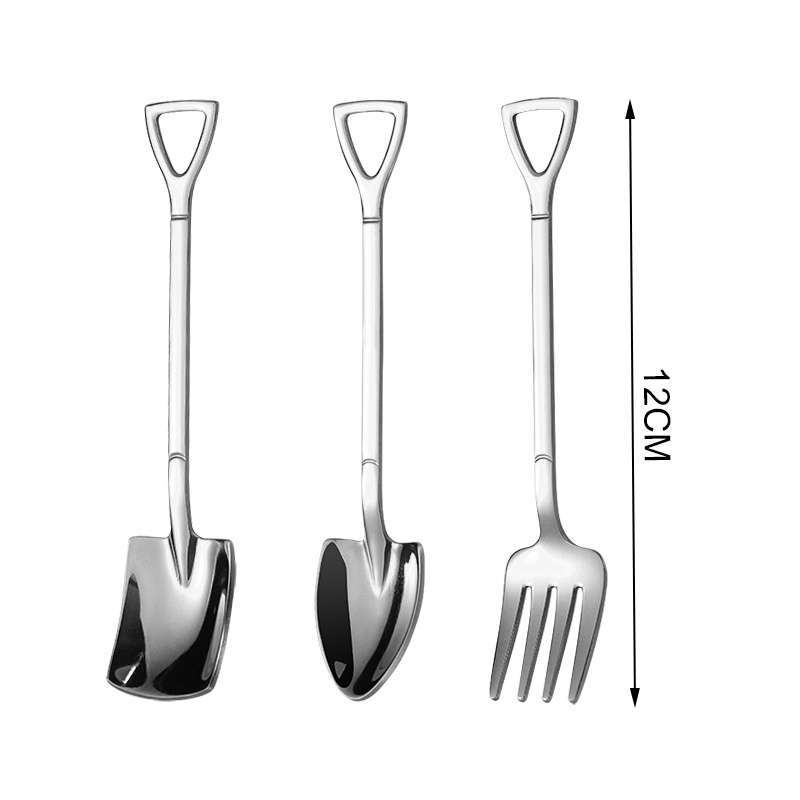 Thìa Múc Kem - Trái Cây - Món Tráng Miệng Làm Từ Thép Không Gỉ 304 Dày Dặn Thiết Kế Sáng Tạo Dể Thương