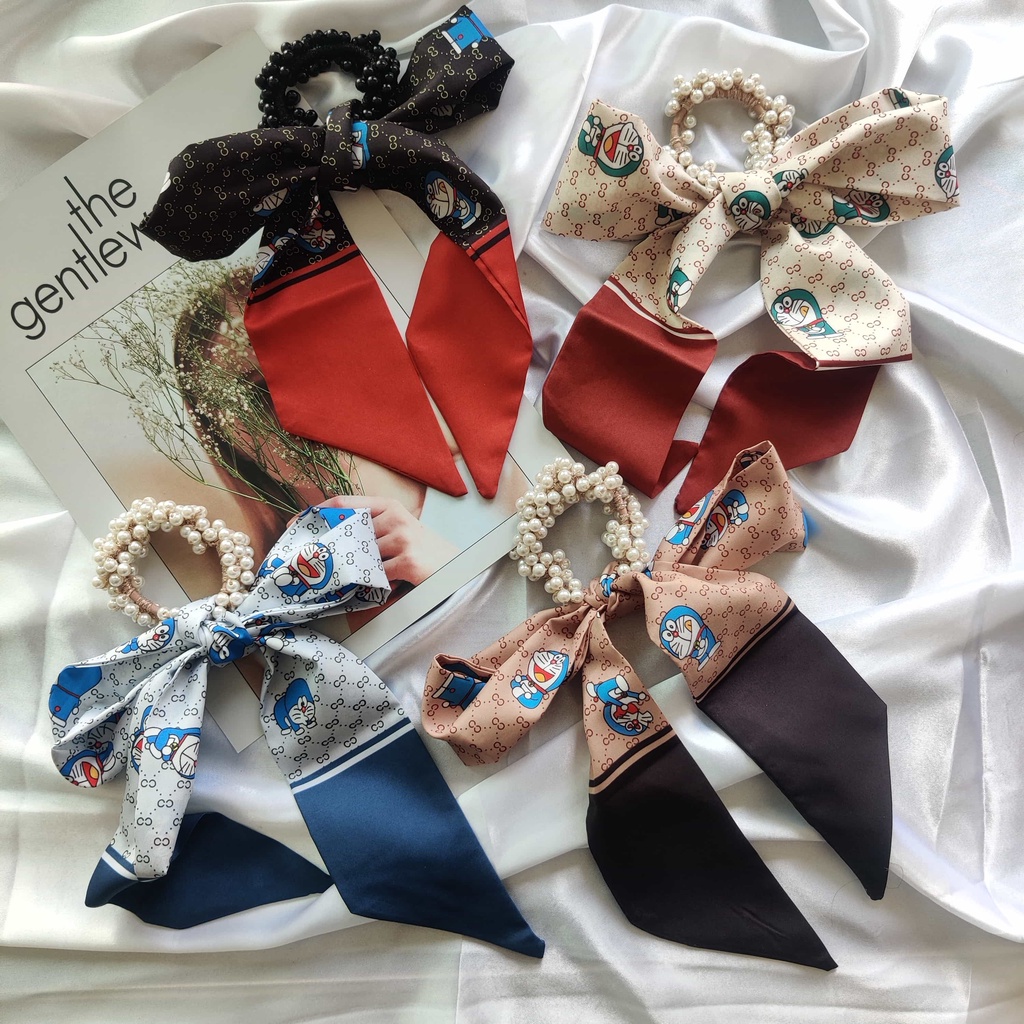 Băng đô cài tóc đính nơ ruy băng phong cách Hàn Quốc thời trang mới cho nữ