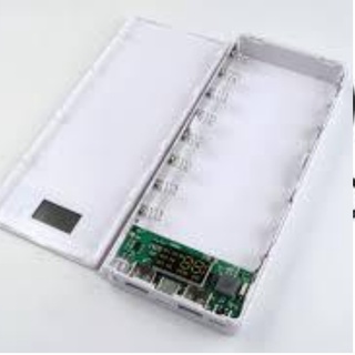 Box sạc dự phòng 8 cell (màu trắng - không gồm pin) dùng pin 18650 đầu phẳng