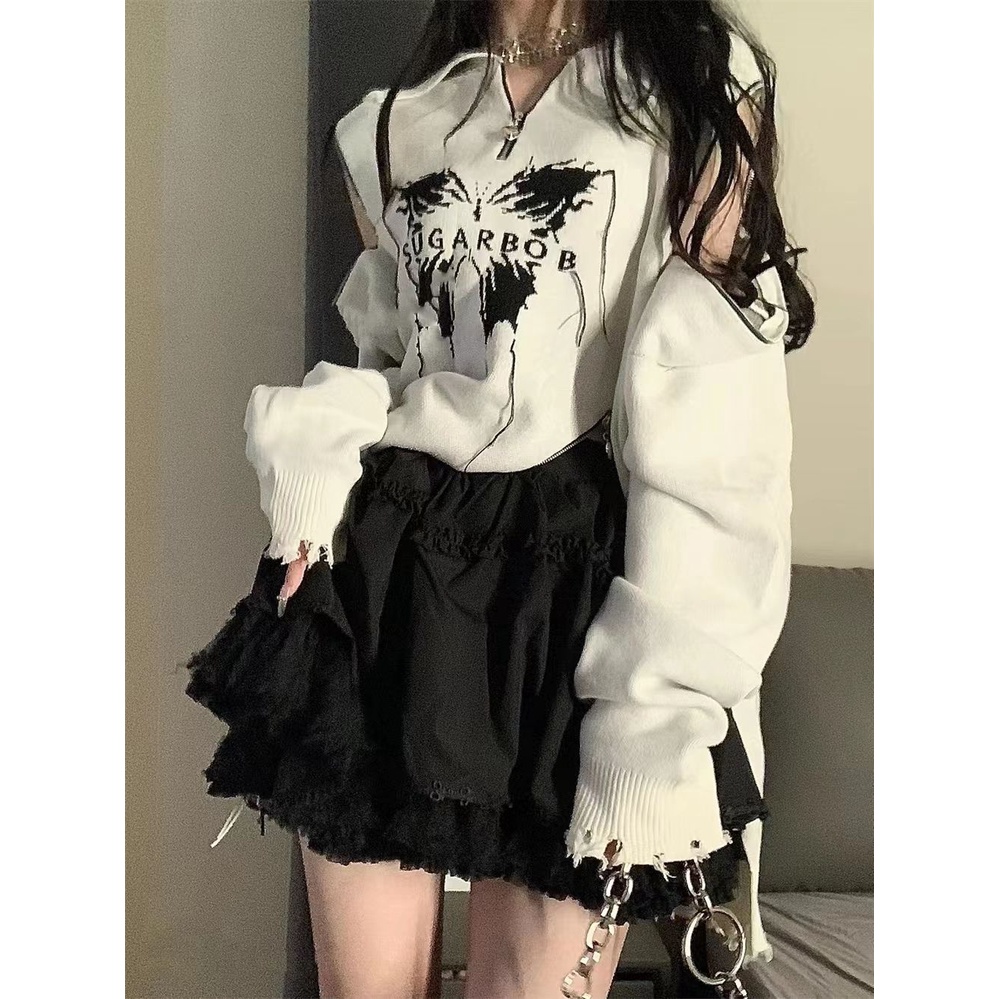 Áo Sweater Cổ Polo Có Khóa Kéo Lệch Tà Kiểu Hàn Quốc Thời Trang Thu Đông Cho Nữ