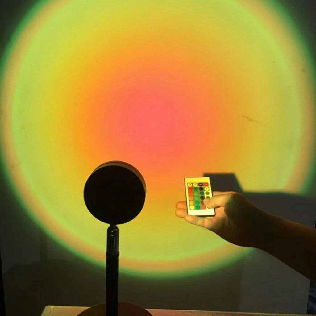 Đèn hoàng hôn 𝗦𝗜𝗘̂𝗨 𝗛𝗢́𝗧 𝗧𝗜𝗞𝗧𝗢𝗞 có mika chuyển đổi 4 màu,đèn led trang trí chụp ảnh , video livestream rất đẹp -dc4581