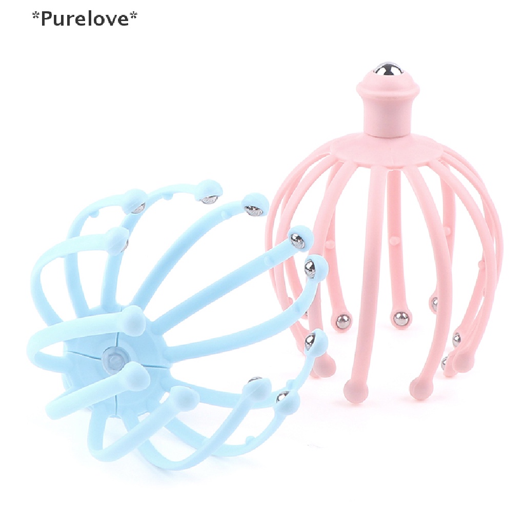 1 Đầu Găng Tay Mát Xa Da Đầu Hình Bạch Tuộc Bằng Hợp Kim Giúp Giảm Căng Thẳng Chăm Sóc Sức Khỏe