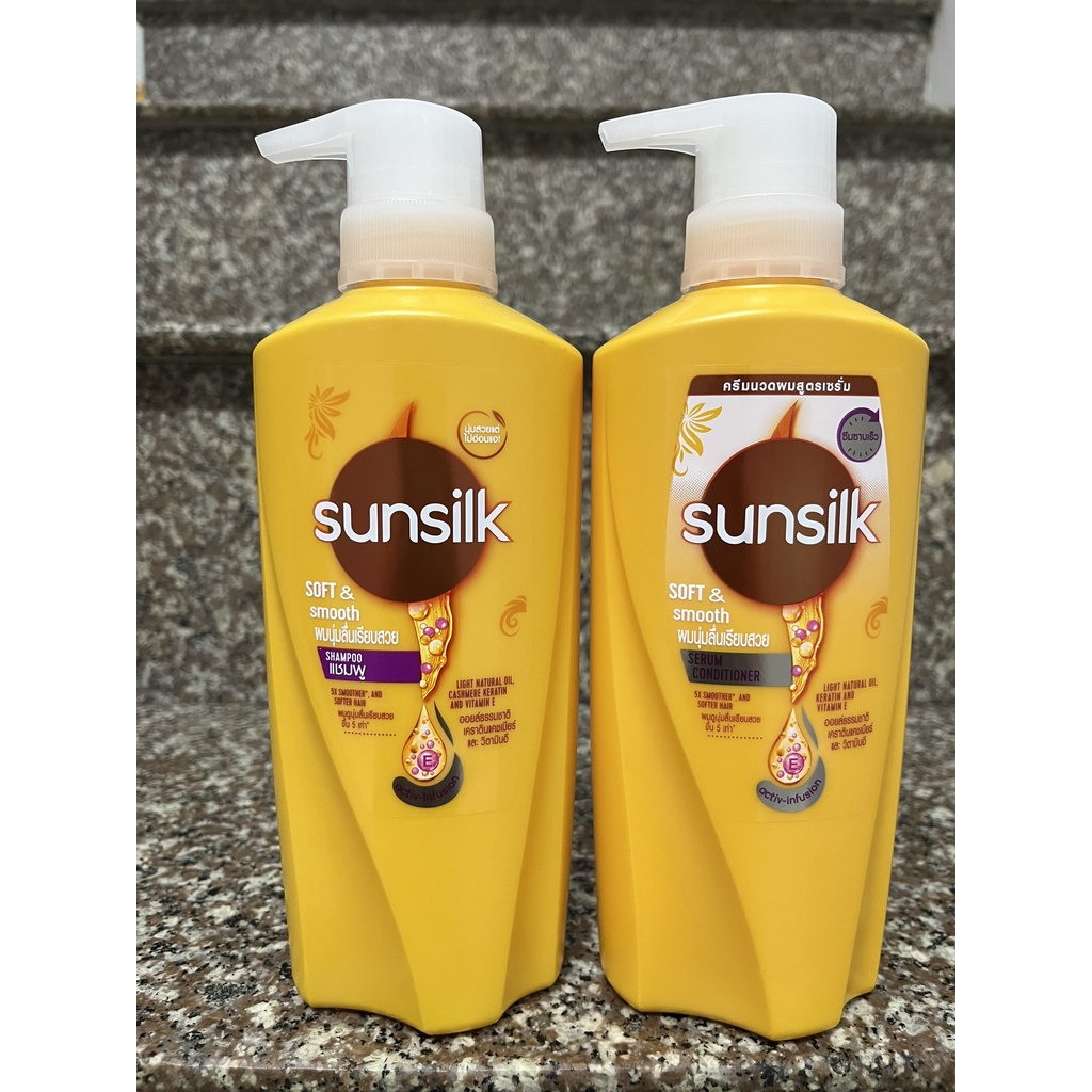 (KTT) Dầu gội và Dầu xã SUNSILK màu vàng - Hàng Thái Lan