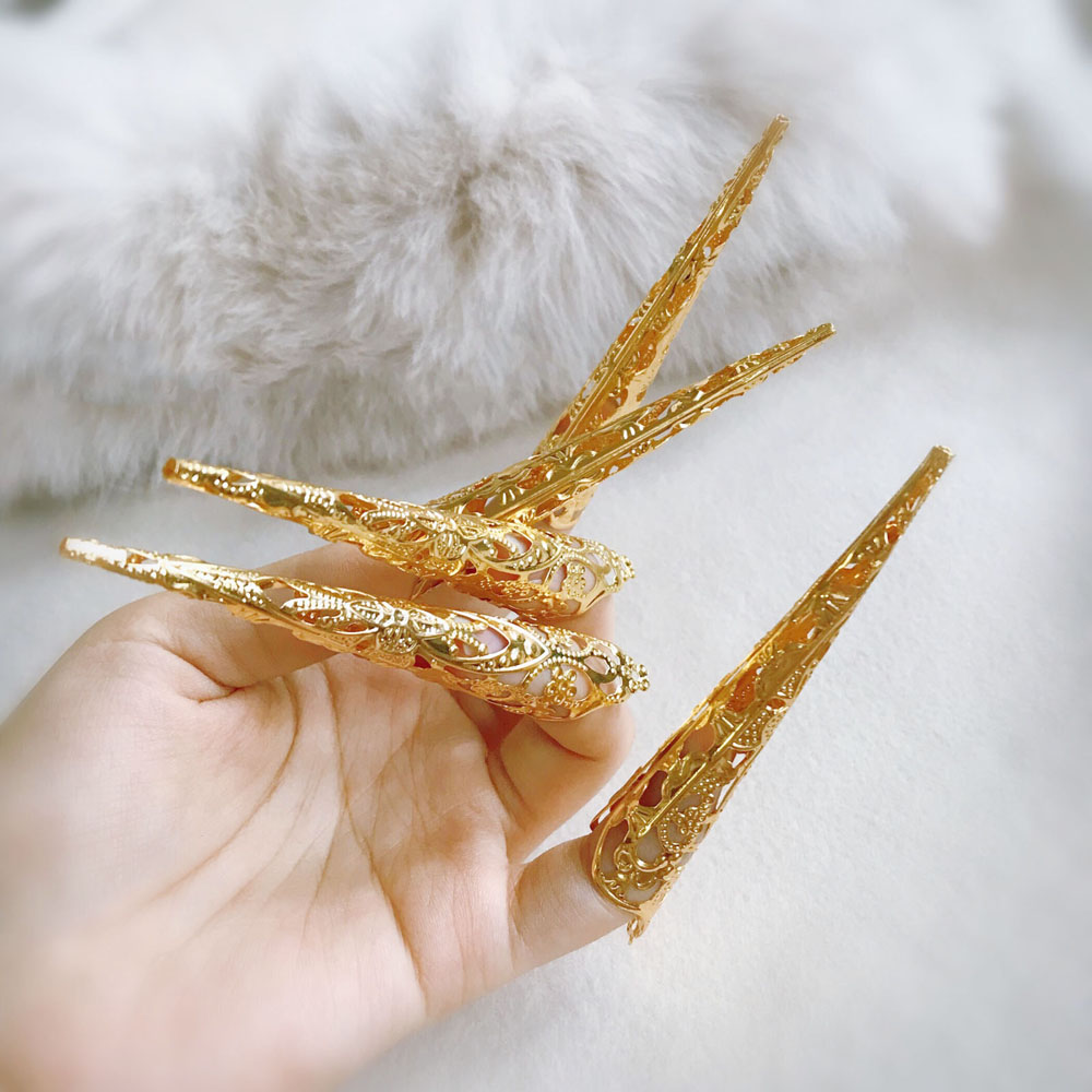 Set 5 Nhẫn Đeo Móng Tay Phong Cách Cổ Điển Sang Trọng