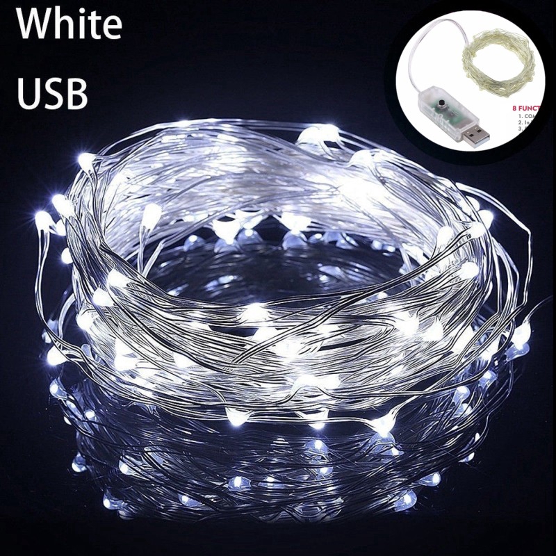 5m / 10m dây đèn LED USB trang trí giáng sinh chống nước