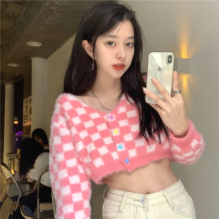 【Cocory】 Áo Khoác Cardigan Tay Dài Phong Cách Retro Quyến Rũ Cho Nữ