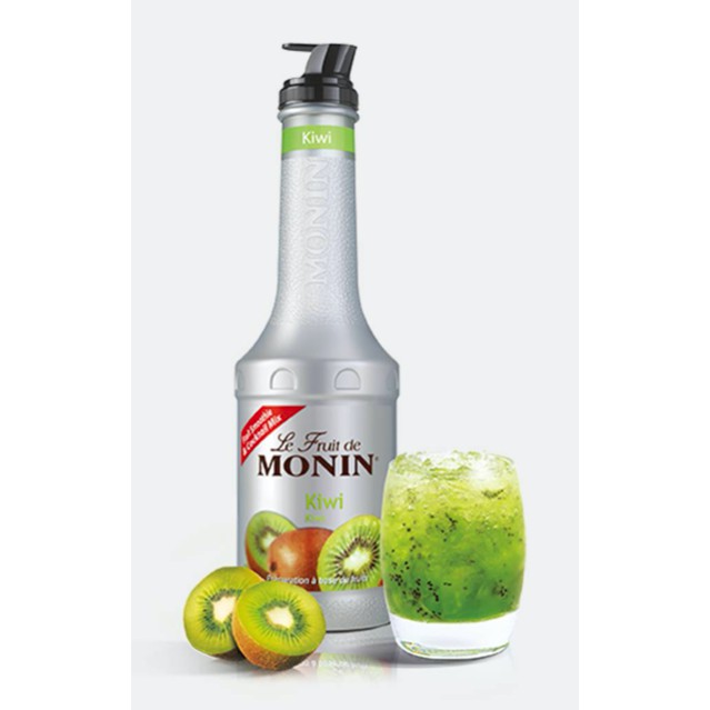 Mứt trái cây/ Fruit mix/ Puree kiwi hiệu Monin chai 1 lít. Hàng công ty có sẵn giao ngay