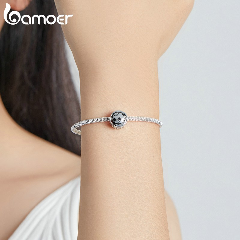 Hạt phụ kiện Bamoer Scc1991  bạc 925 họa tiết hoạt hình bé trai thời trang quyến rũ dùng làm vòng tay thủ công