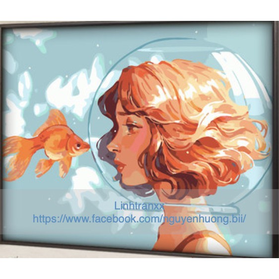 (sẵn) Tranh sơn dầu số hóa kích thước 40x50cm (có khung) | BigBuy360 - bigbuy360.vn