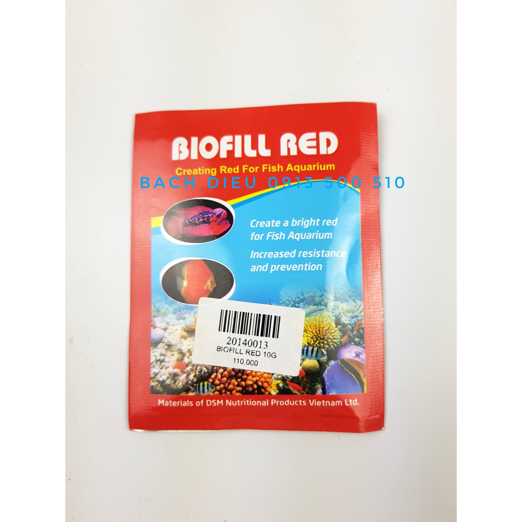 BIOFILL RED GIÚP TĂNG SẮC TỐ ĐỎ CHO CÁ DĨA CÁ LA HÁN CÁ CẢNH