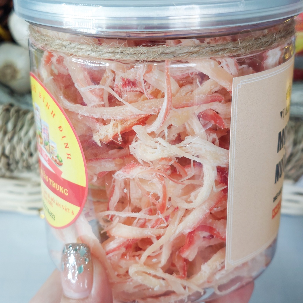 Mực Khô Hấp Nước Cốt Dừa Xé Sợi Vị Biển, Đồ Ăn Vặt Ngon Giá Rẻ Hủ PET 150GR Thực Phẩm Ăn Liền | BigBuy360 - bigbuy360.vn
