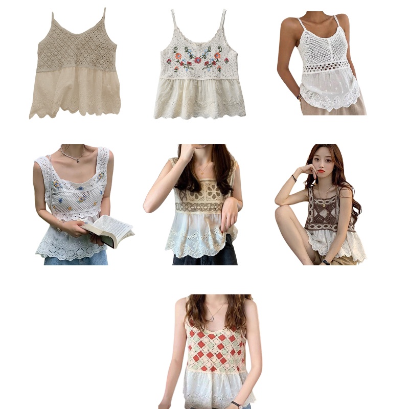 Áo Croptop Dệt Kim Không Tay In Chữ Lettuce Dễ Thương Phong Cách Cổ Điển Thời Trang Cho Nữ Lidu12