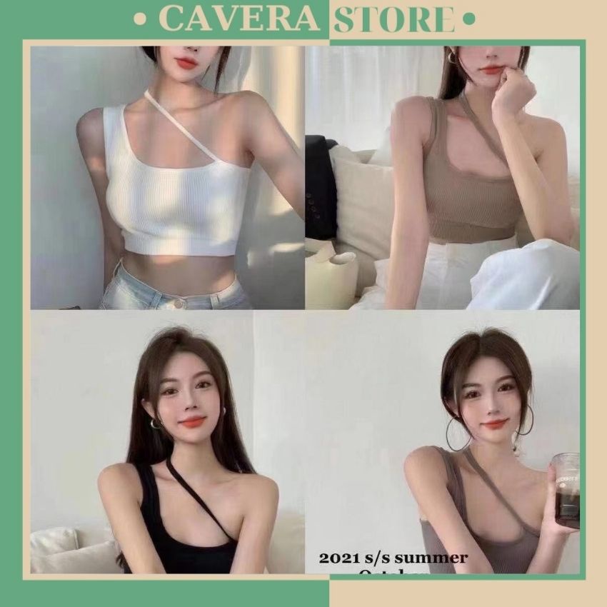 Áo Bra Nữ Dây Vai Chéo Gân Tăm Có Mút Ngực Phong cách Trẻ Trung Hiện Đại B834