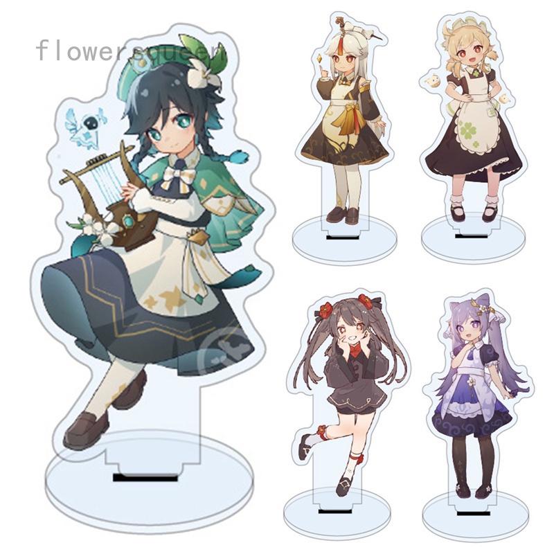 Mô hình đứng nhân vật trong game Genshin Impact cỡ 11cm bằng acrylic để bàn trang trí