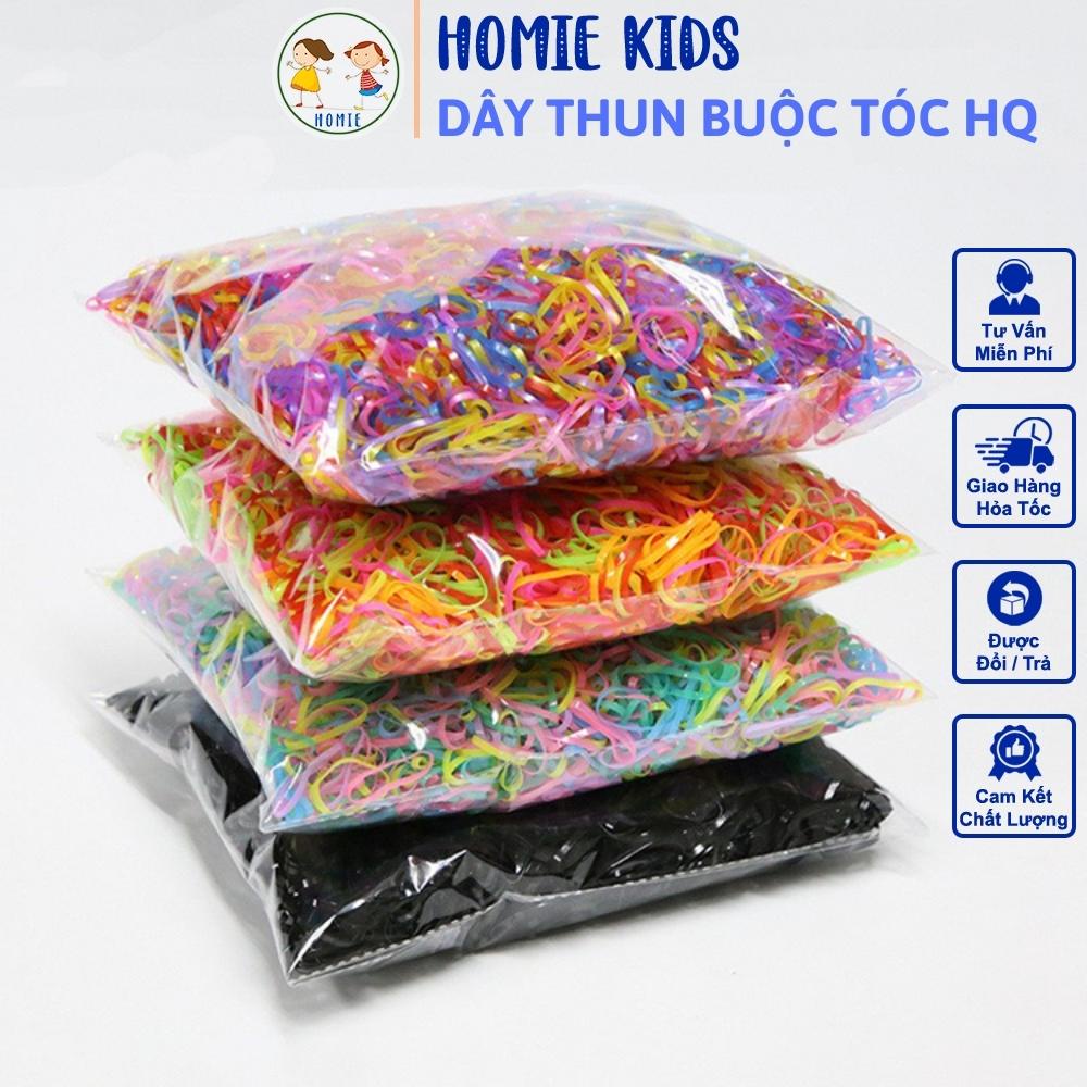 Dây Chun Buộc Tóc Hàn Quốc Nhiều Màu Thun Cột Tóc Đa Năng Siêu Dai Tiện Dụng Cho Bé &amp; Chị Em Homie Kids