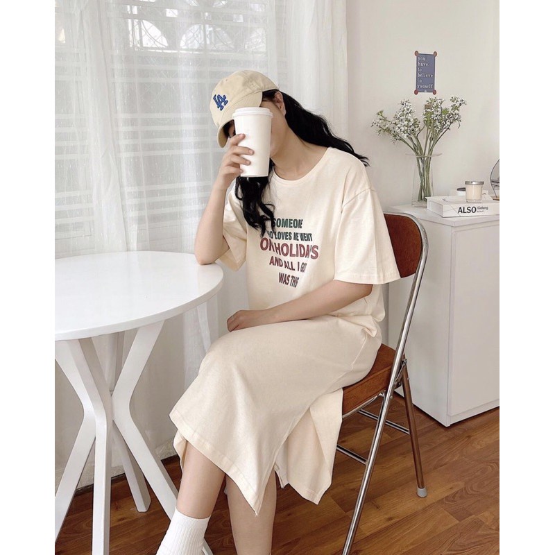Váy Suông Nữ Form Rộng Thời Thượng In Dòng Chữ Nhẹ Nhàng Thanh Lịch Bắt Kịp Xu Hướng Năng Động Trending TTDS0048