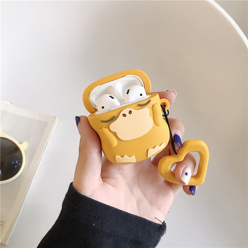 Case AirPods Vỏ Bọc Tai Nghe AirPods 1/2/Pro Vịt Vàng Pokemon Case Silicon Dẻo 3D - Minh An Saigon