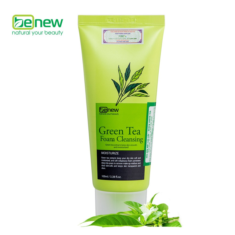 Sữa rửa mặt giúp kháng khuẩn ngăn ngừa mụn benew green tea 100ml