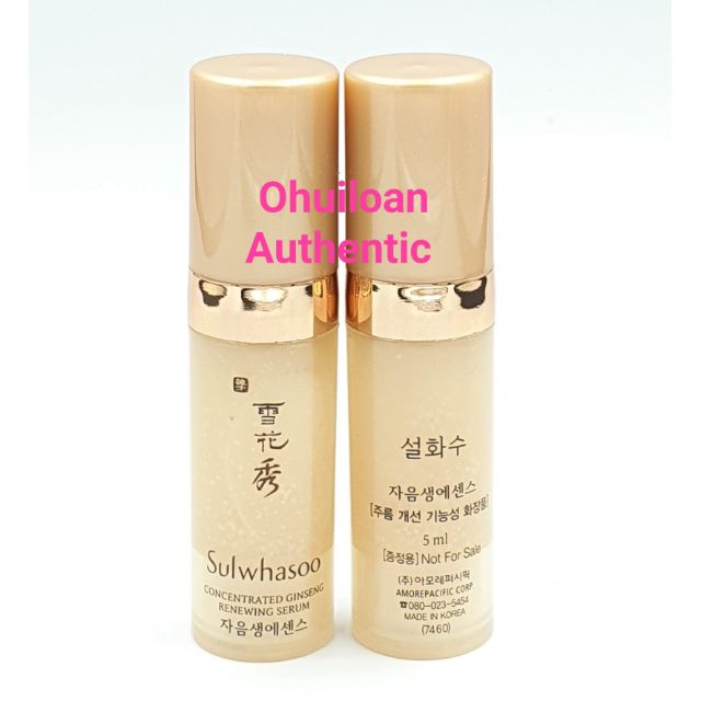 Tinh chất chống lão hoá từ nhân sâm Sulwhasoo concentrated Ginseng renewing Serum 5ml