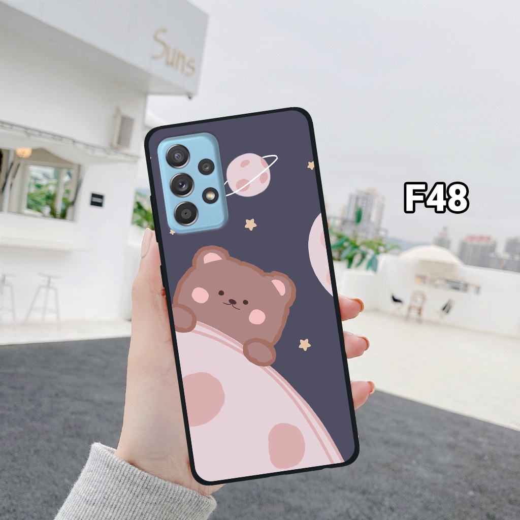 Ốp lưng SAMSUNG GALAXY A32 4G - A52 - A52S - A72 in hình gấu vũ trụ xinh xắn, dễ thương