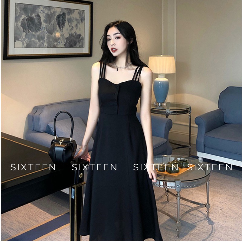 [Mã FAMAYWA2 giảm 10K đơn 50K] Váy 2 Dây Nữ, Dáng Xoè Sexy Tôn Dáng SIXTEEN. | BigBuy360 - bigbuy360.vn