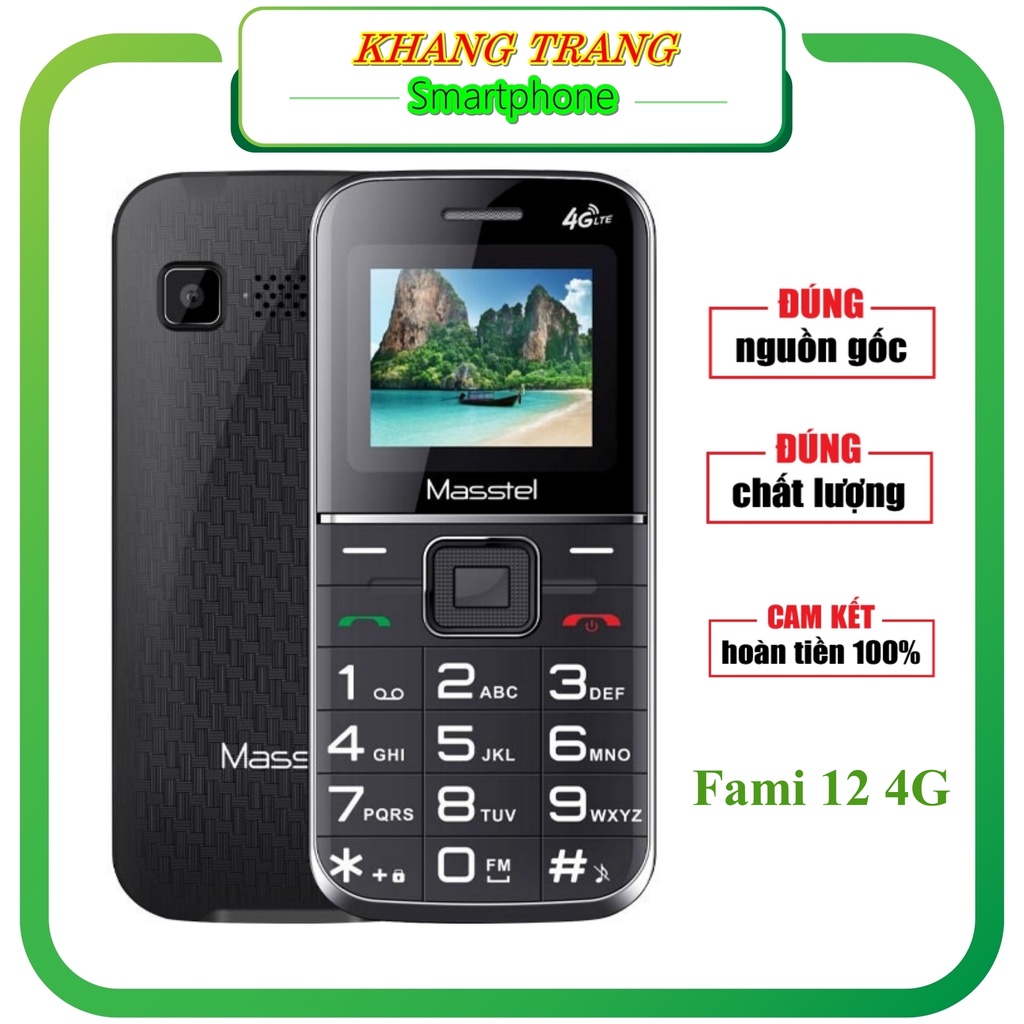 Điện thoại người già điện thoại bàn phím Fami 12 4G khả năng đàm thoại rõ bàn phím to khangtrang bảo hành 12 tháng