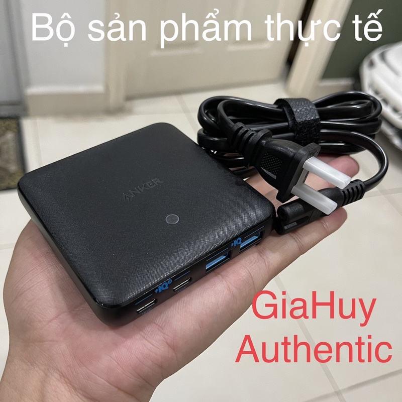 Củ sạc nhanh lP4 SERlES, S20, S21, Note 20 Ultra 5G ANKER A2046 PowerPort Atom III Slim 63W GaN 2C-2A
