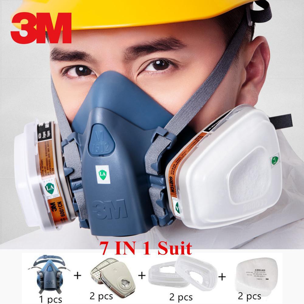 Mặt Nạ Phòng Độc Khi Phun Hóa Chất ,Phun Sơn, Phun Thuốc Sâu 3M 7502