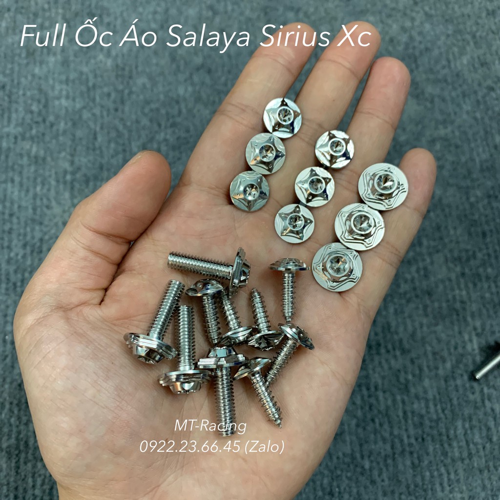 Full Ốc Áo Salaya Cho SIRIUS XĂNG CƠ Chuẩn Inox304 Có Bảo Hành