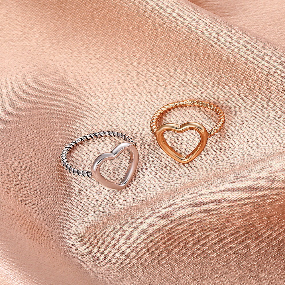 Nhẫn hình trái tim thời trang cho cặp đôi