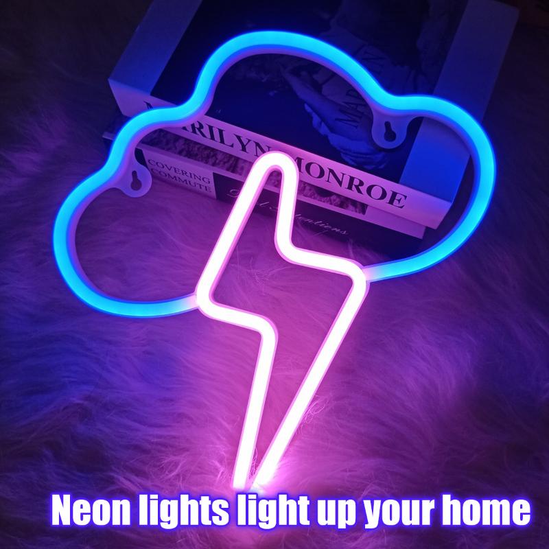 Đèn LED Neon Gắn Tường Hình Đám Mây Dùng Trang Trí Phòng Ngủ Cổng USB 4.5V