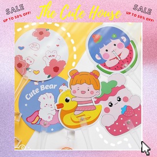 Quạt nhựa cầm tay nhiều mẫu dễ thương