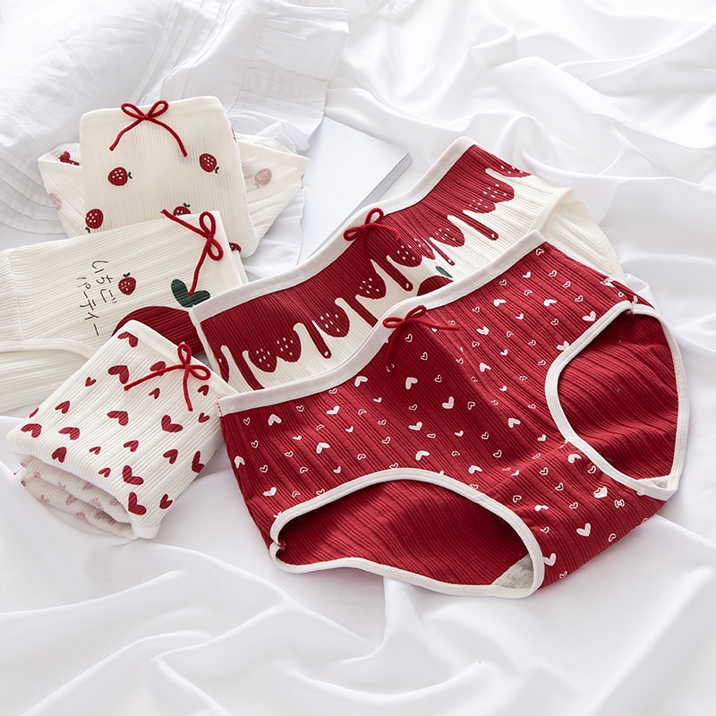 Set 5 quần lót nữ cute họa tiết đáng yêu