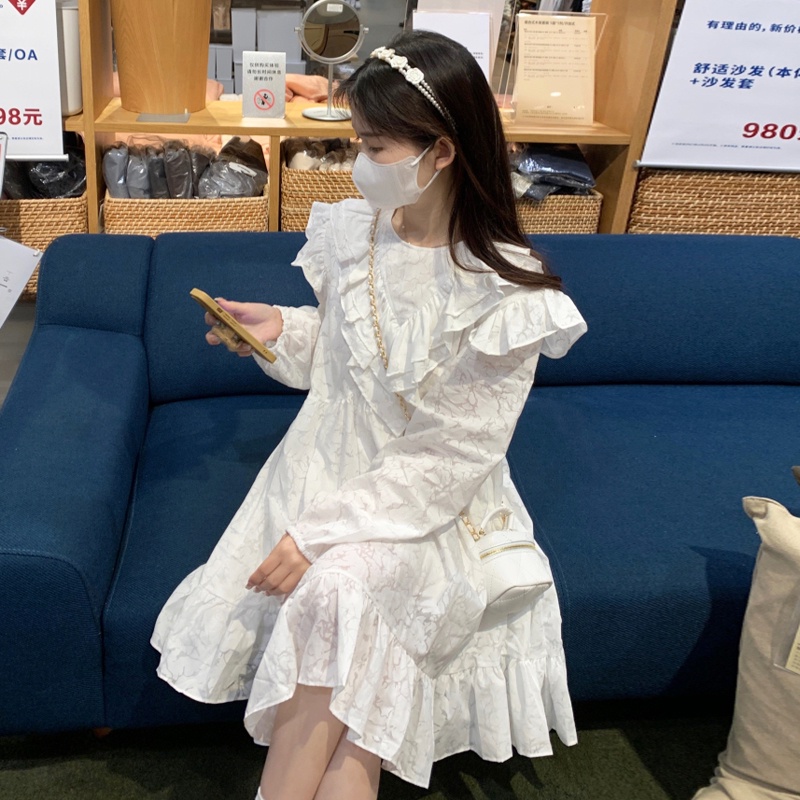 ĐẦM BABYDOLL TAY DÀI PHỐI BÈO